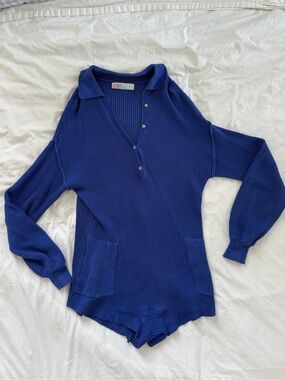 Free People Blue Romper